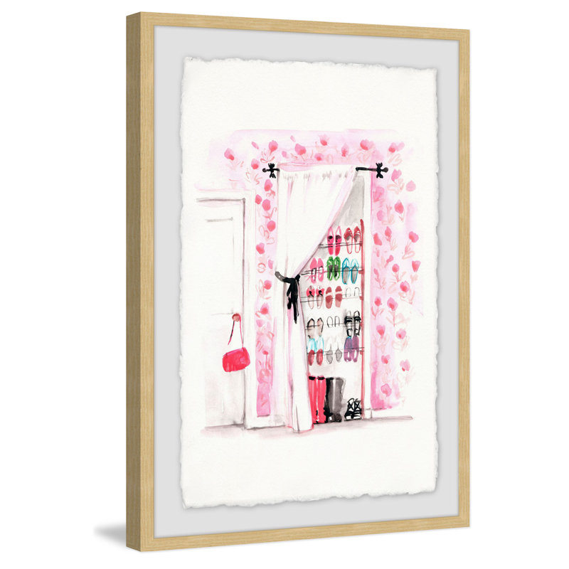 Shoe Closet - Single Picture Frame Painting, 46 cm H x 30 cm W
