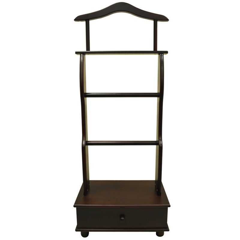 Freestanding Valet Stand, Mahogany