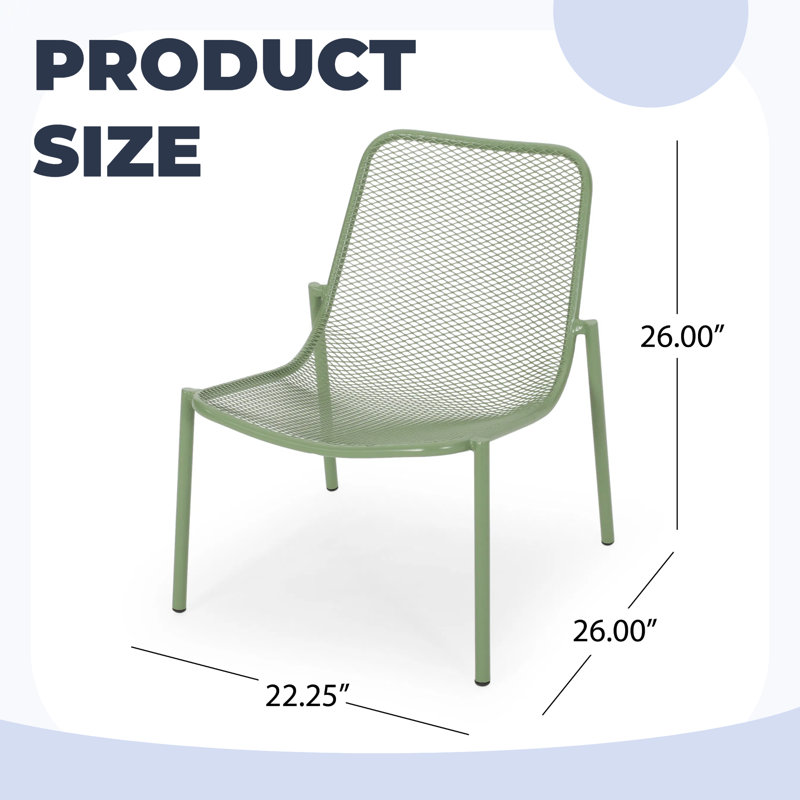 Ensemble de sièges d'extérieur 3 pièces - Structure en fer avec table d'appoint, Vert