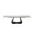 Cid Mobu Dining Table, 71-106 Inch Extendable Clear Glass Top, Black Base
