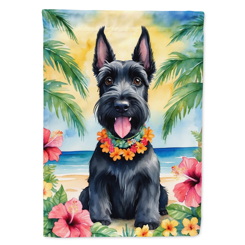 Drapeau de maison Scottish Terrier Luau