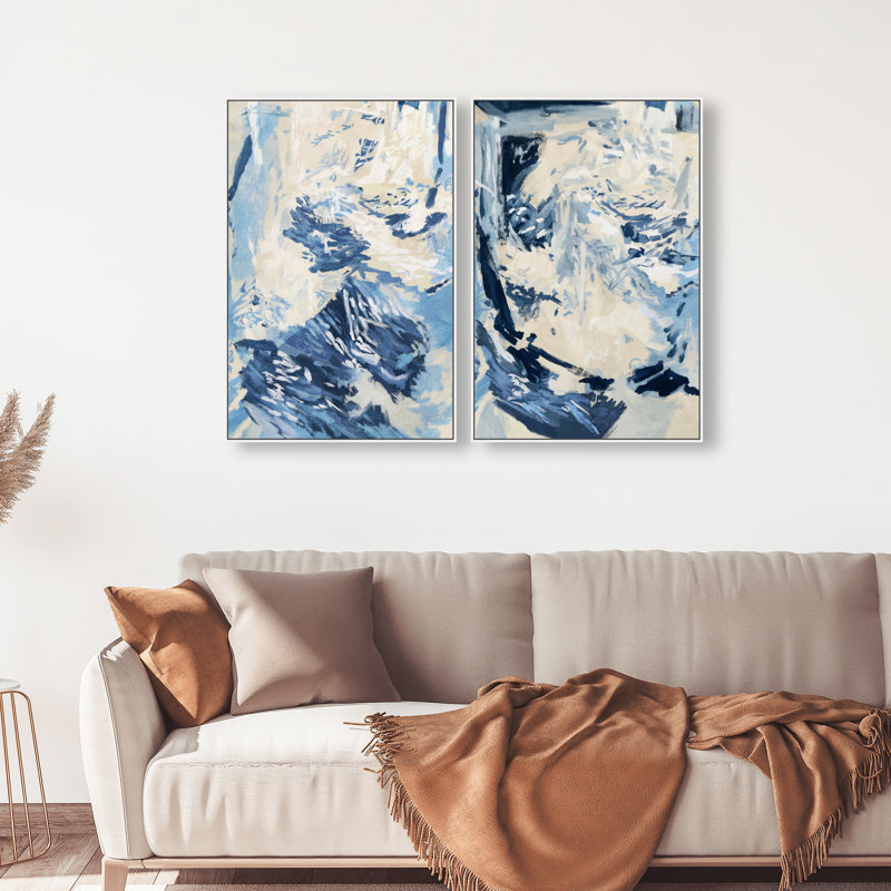 Coastal Feel Set Set by Oliver Gal, 31"H x 46"W, White Floater Frame