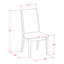 L'ensemble de table de salle à manger 5 pièces comprend une table de cuisine moderne et 4 chaises rembourrées en tissu de lin gris avec dossier haut, noyer antique-1430893979-1421186602