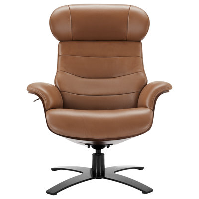 Dillon 31" Genuine Leather Manual Swivel Recliner