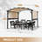 11 Ft. W x 11 Ft. D Metal Pergola with Canopy
