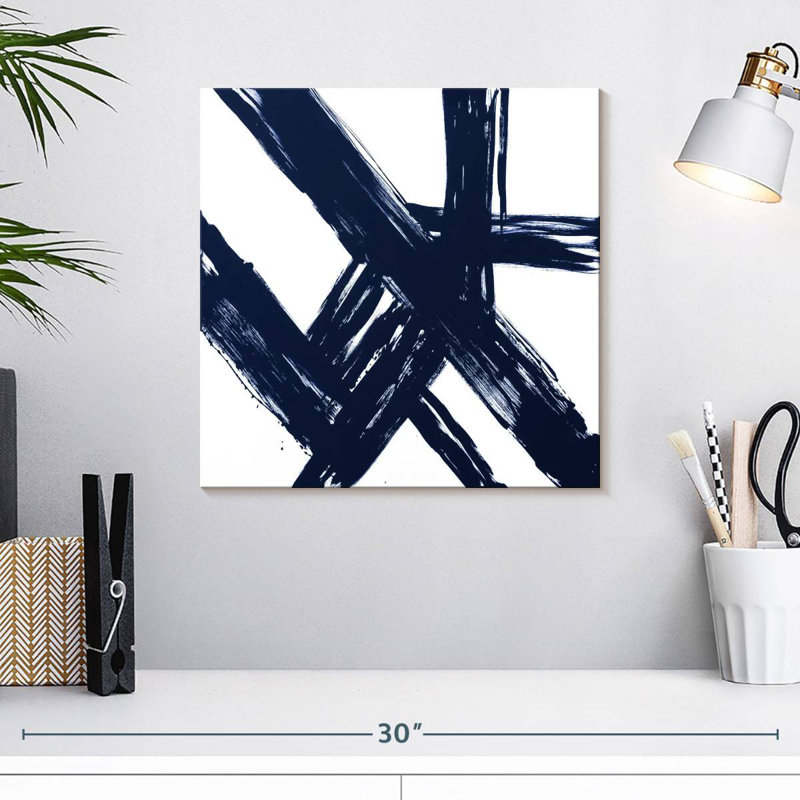 Strokes In Navy I, H 16 po x l 16 po