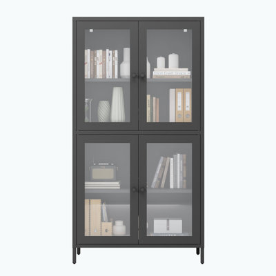 4-Door Glass Storage Cabinet