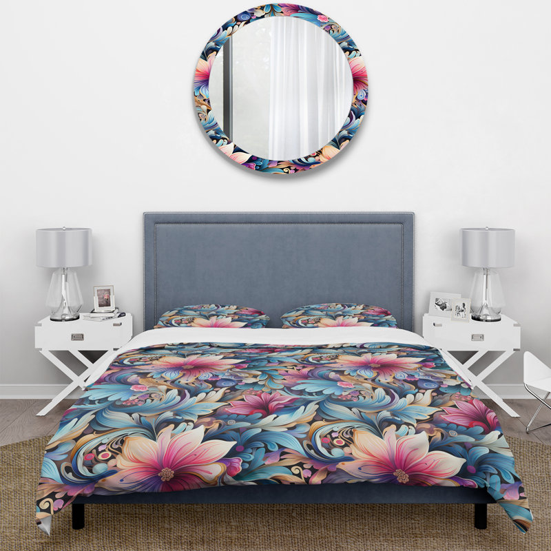 Enchanted Paisleys Emb I Bedding, Housse de couette simple + 1 taie décorative stan