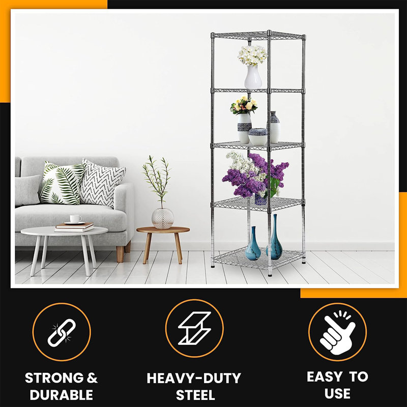 18 " W Steel Adjustable Shelving Unit
