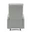 Fauteuil inclinable contemporain en similicuir gris pâle