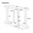 50" Minimalist Modern Console Table with Thick Tabletop & Bottom Shelf
