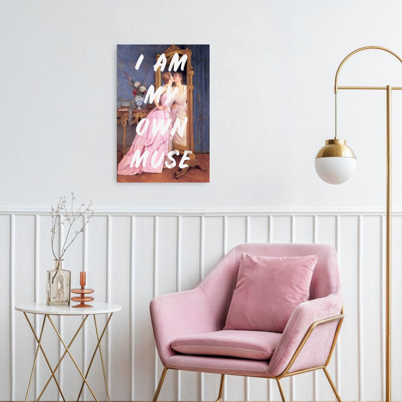My Own Muse Classic Elegant Romantic Portrait Wall Art Print 1 Piece Wrapped Canvas Wall Art, 91.44cm H x 60.96cm W