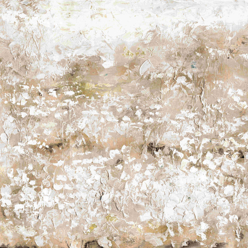 Peint à la main, abstrait texturé 2 - peinture sur toile tendue, H 12 po x l 12 po