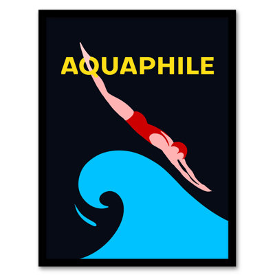 Aquaphile Water Lover Swimmer Diver - Single Picture Frame Print