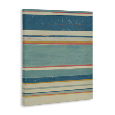 Nautical Linear Pattern Canvas Wall Art by Pippin Schupbach