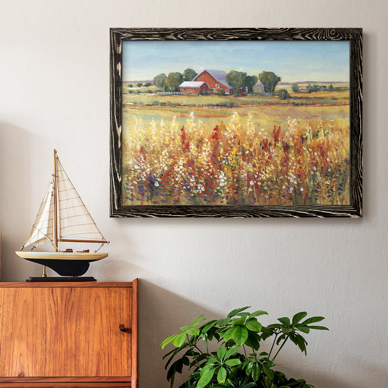 Country View I, reproduction d'art sur toile, Noir, H 26 po x l 38 po