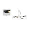 Lustre moderne 4 lumières avec abat-jour en fer noir-5455408