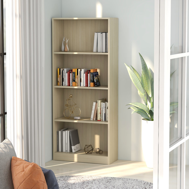 Book Cabinet Bookshelf TV Stand Freestanding Shelf Engineered Wood, Sonoma Oak, (2 Shelves) 29.5" H x 15.7" W x 9.4" D
