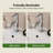 34.5" White Ceramic Rectangular Pedestal Bathroom Sink With Overflow