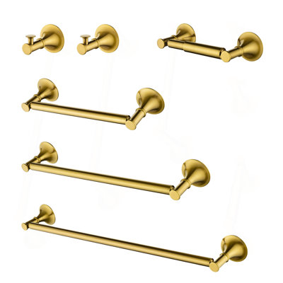 Ensemble de porte-serviettes 6 pièces en laiton