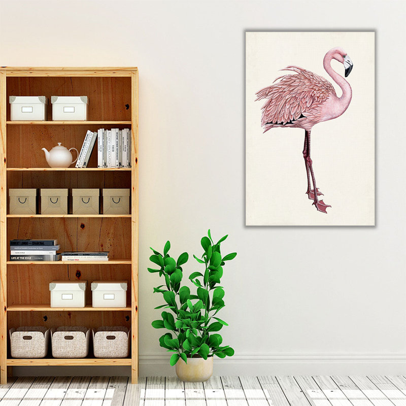 «Striking Flamingo I», reproduction d'art sur toile, H 48 po x l 32 po