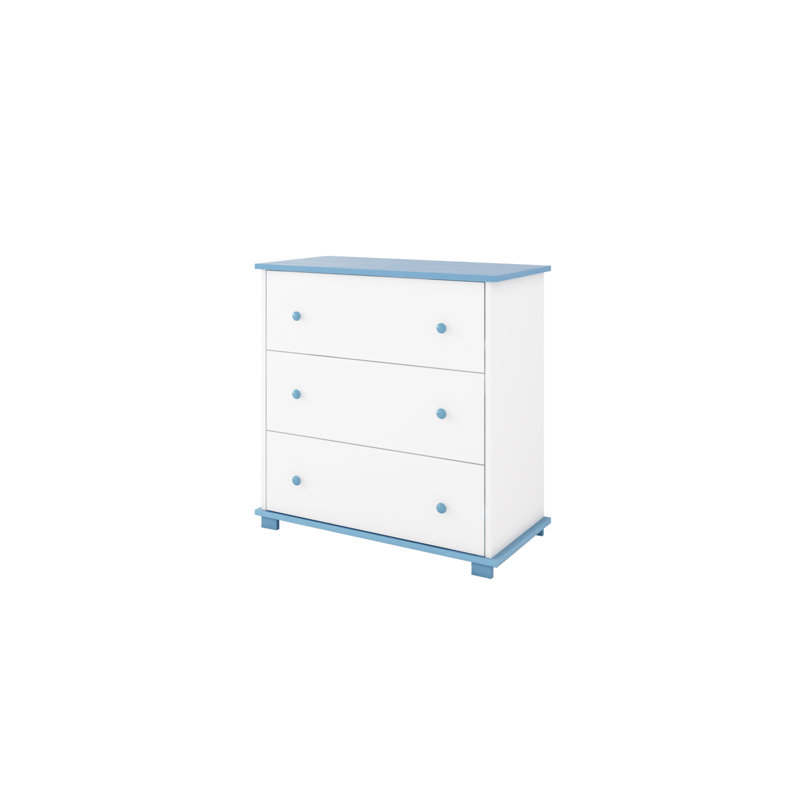 Keene Kids 3 - Drawer Chest, Blue/White