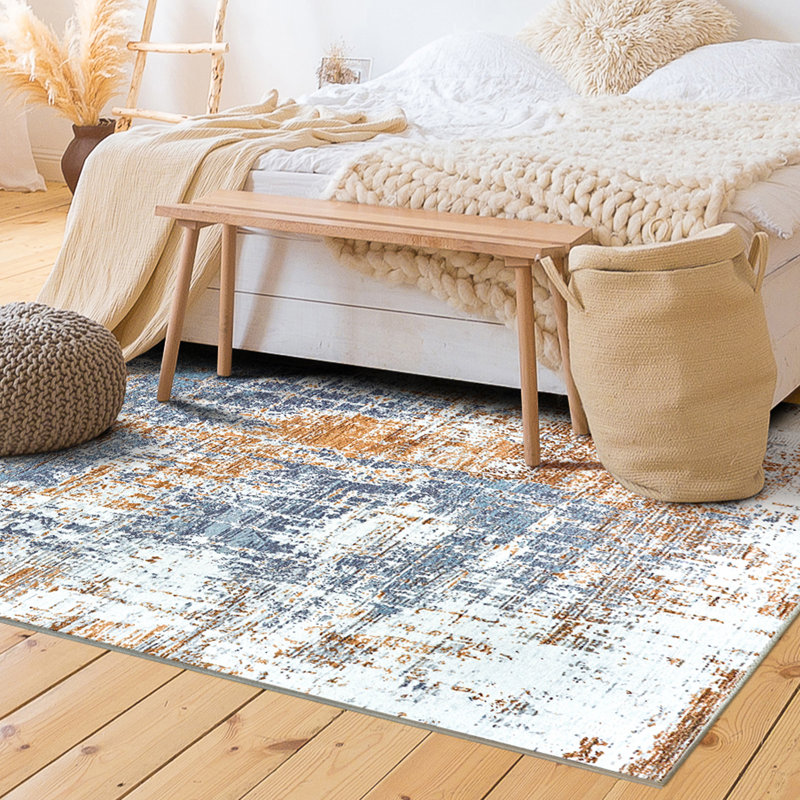 Tapis rectangulaire en dentelle avec envers antidérapant, Rectangle 6 pi x 9 pi