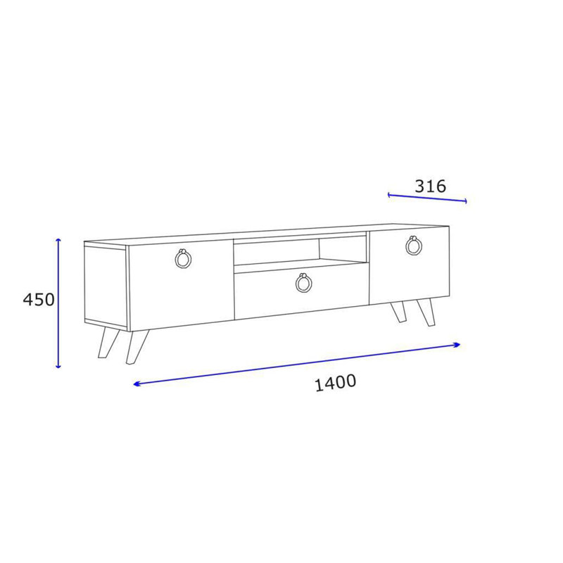 Unfinished TV Stand for TVs up to 50"