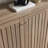 Shoe Cabinet  With Two Doors, Slat Style Vented Doors Storage Cabinet With Four Shelves