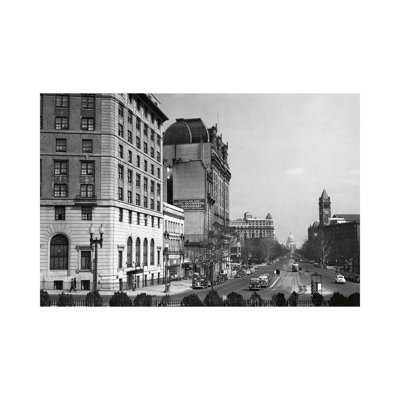 1940S Pennsylvania Avenue With Capitol Building At End Washington DC USA - Wrapped Canvas Print