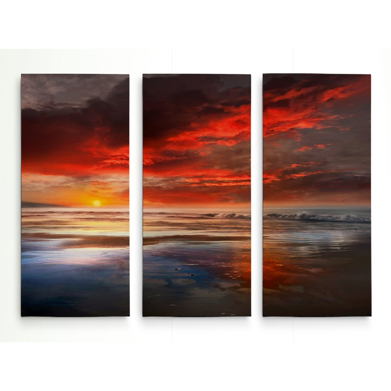 « Before the Moon »-reproduction d’image à pièces multiples sur toile, H 40 po x l 80 po x P 1,5 po