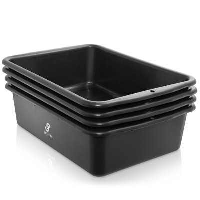 Lot de 4 boîtes de rangement/bacs utilitaires pour autobus commerciaux - Bac de rangement en plastique - 11 L