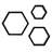 Gilboa 3 Piece Hexagon Accent Shelf