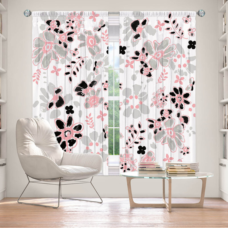 Ensemble de rideaux en polyester 2 pièces Knowlton, L 40 po x L 82 po