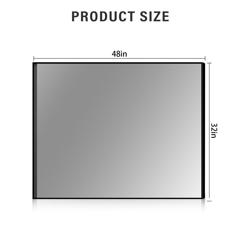 Miroir de salle de bain 1,18 po Lunara, 36 po x 48 po