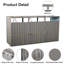 La remise à poubelle permet de ranger 3 poubelles en métal pour le rangement des ordures, en acier inoxydable galvanisé, une remise pour la cour de jardin-123375729