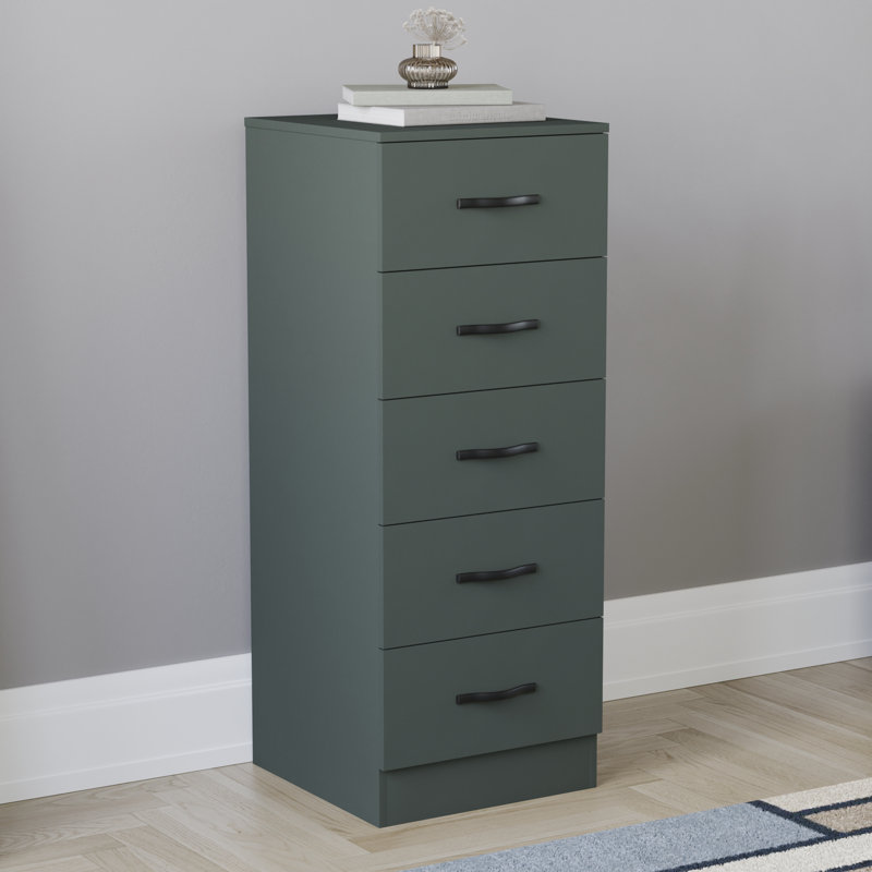Maybery 34.5cm W 5 - Drawer Chest of Drawers, Jasper Green