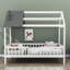 Lit plateforme simple en bois avec clôture-1214143771