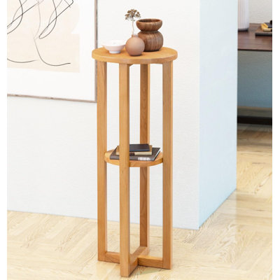Bitten Solid Wood Cross Legs End Table