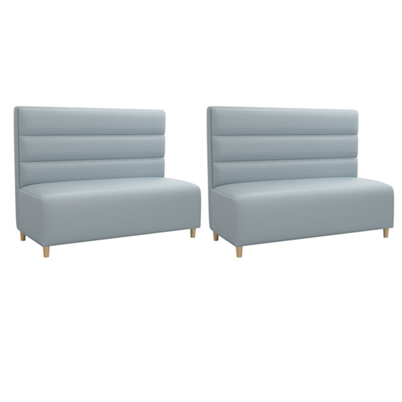 Banc rembourré en similicuir Simple Leisure, Gris