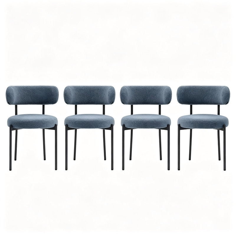 Round Modern Upholstered Kitchen Chairs