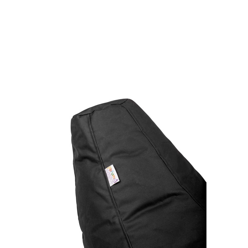 Premium Black Bean Bag Chair, 31.5 x 29.5 x 11.8 inches | 100% Polyester with Waterproof Fabric, Removable Zipped Cover | Filled with Recycled Styrofoam Beads for Ultimate Comfort | Perfect for Living Room & Gaming