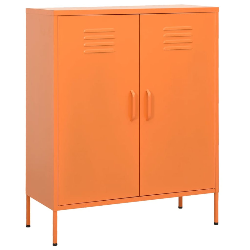 Storage Cabinet Freestanding Drawer File Cabinet for Home Office Steel, Orange