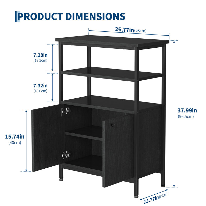 Buffet Modern Farmhouse, Black