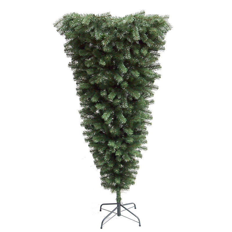Arbre de Noël artificiel à l'envers 5,5 po x 36 po - Épinette artificielle verte à l'envers