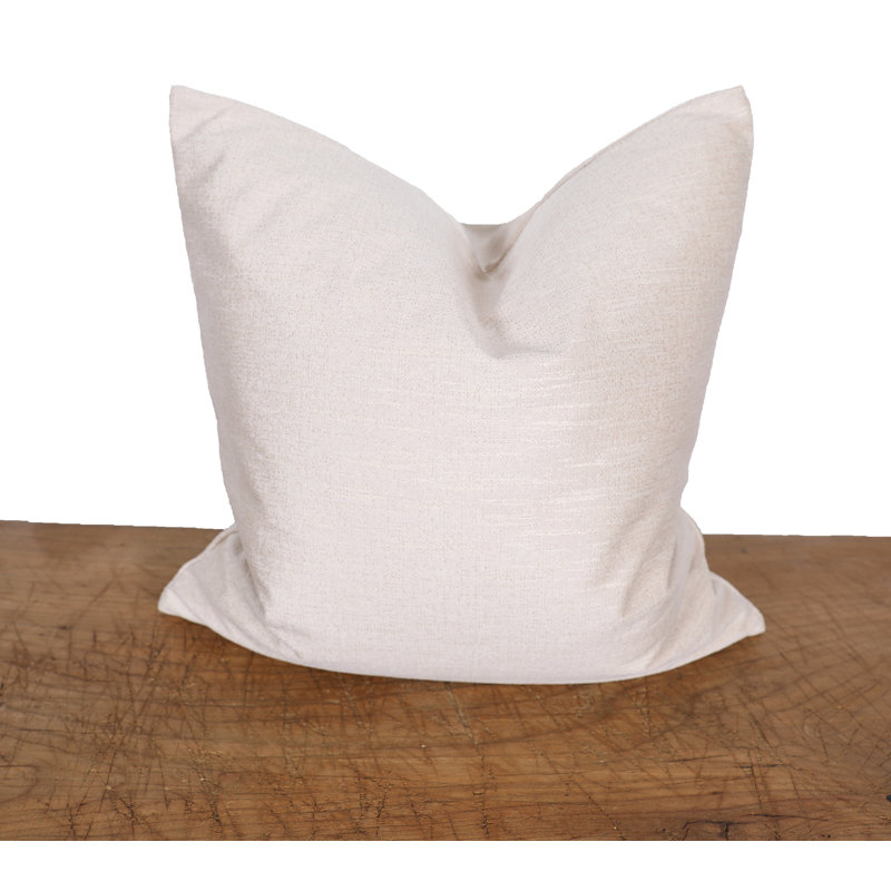 Feather Reversible Throw Pillow, Sand