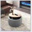 Repose-pieds rond avec rangement, fonction 2 en 1, table de bout et repose-pieds