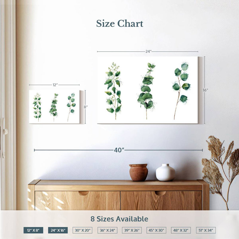 Harnek Lush Leaf Branches Splatter, H 16 po x l 24 po