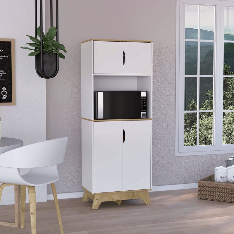 1-Drawer Microwave Pantry Cabinet