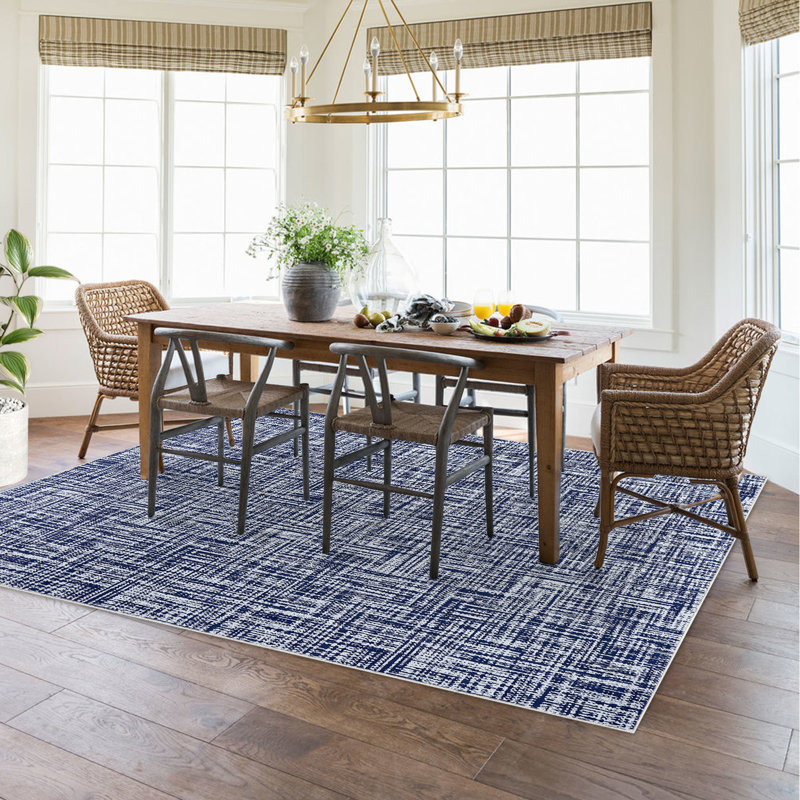 Modern Low-Pile Area Rug - Washable, Non-Slip, mark Resistant, Non-Shedding Carpet for Living Room, Bedroom, Kitchen, Bathroom - Indoor/Outdoor Use